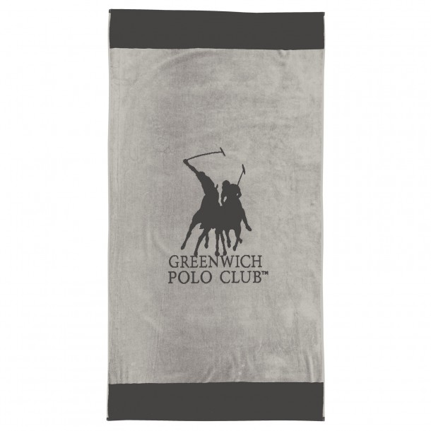 Πετσέτα Θαλάσσης Βαμβακερή 90x170εκ. Essential 4045 Γκρι Greenwich Polo Club