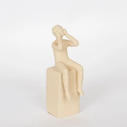 Διακοσμητική Επιτραπέζια Φιγούρα Polyresin Καφέ 6x8,5x19εκ. ESTHETI 752-27022