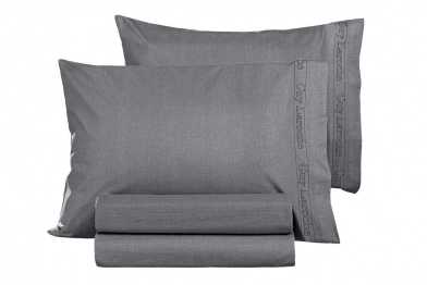Ζεύγος Μαξιλαροθήκες Βαμβακερές 50x70εκ. Color Plus Anthracite Guy Laroche
