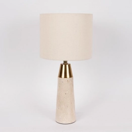 Φωτιστικό Επιτραπέζιο Μεταλλικό-Μαρμάρινο Μπεζ-Χρυσό 25x52εκ. ESTHETI 757-10128