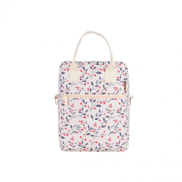 Τσάντα Φαγητού Ισοθερμική PVC Leather Bloom Beige 7lt-20x14x27εκ. Save The Aegean Estia 01-32982