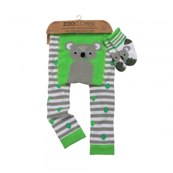 Σετ Παντελόνι & Κάλτσες Grip Easy Crawler Koala 6-12 Μηνών Zoocchini ZOO12517-6m-12m