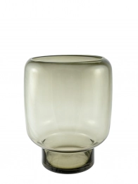 Βάζο Χειροποίητο Φυσητό Γυαλί Γκρι 23x30κ. Zen Collection 25.43.52106