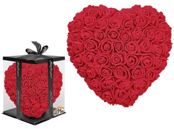 Καρδιά Από Τεχνητά Τριαντάφυλλα 23εκ. Homie 22-3074