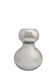 Βάζο Χειροποίητο Φυσητό Γυαλί Ασημί 17x25εκ. Zen Collection 25.43.52162