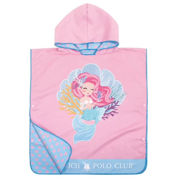 Πόντσο Παιδικό Microfiber 50x115εκ. Junior 4041 Ροζ Greenwich Polo Club