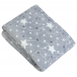Κουβέρτα Velour Λίκνου 80x110εκ. Essential Baby 8832 Γκρι Greenwich Polo Club