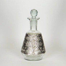 Καράφα Γυάλινη-Μεταλλική Διάφανη-Ασημί 13x24εκ. ESTHETI 752-10527