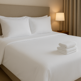 Σεντόνι 170x285εκ. Polycotton 50% Βαμβάκι-50% Polyester 220TC Με Σατέν Ρίγα Λευκό 242420000499