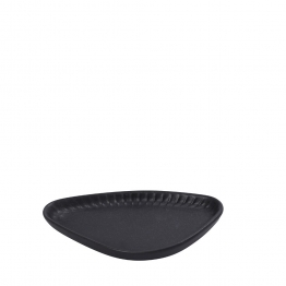 Πιάτο Γλυκού Τριγωνικό Stoneware Gobi Black-Sand Matte ESPIEL 17,5x9,5x2,3εκ. OW2047K6