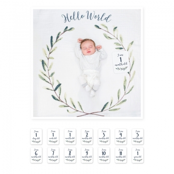 Mουσελίνα Φωτογράφισης 100x100εκ. & Κάρτες Hello World Lulujo LJ592