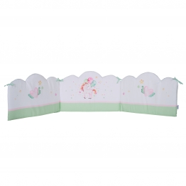 Πάντα Κούνιας Microfiber 45x195εκ. Digital Print Fun 4919 Ροζ-Λευκή-Μέντα Das Baby