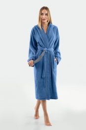 Μπουρνούζι Βαμβακερό Casual Blue Medium Guy Laroche