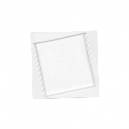 Πιάτο Φρούτου Τετράγωνο Πορσελάνης Λευκό Art Et Lumiere 20,5x20,5x2εκ. 06981