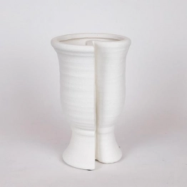 Βάζο Κεραμικό Κρεμ 19,5x17x29εκ. ESTHETI 819-00516