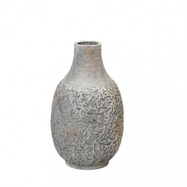 Βάζο Κεραμικό Γκρι ESPIEL 18,5x18,5x31,5εκ. TAS235