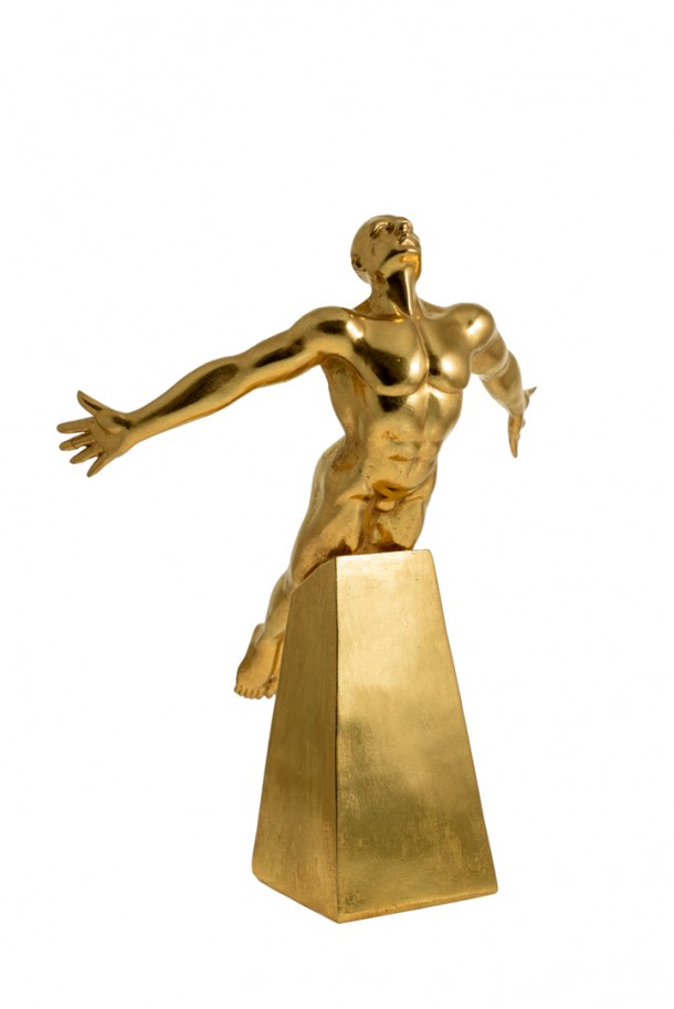 Διακοσμητικό Επιτραπέζιο Polyester Χρυσό 29x21x35,8εκ. Zen Collection 22.9.48049