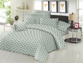 Ζεύγος Μαξιλαροθήκες Polycotton Εμπριμέ 50x70εκ. Montana Olive Komvos Home 7000139-57