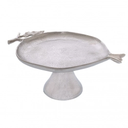 Διακοσμητικός Δίσκος Ρόδι Αλουμινίου Ασημί Φ31x22εκ. iliadis 86777