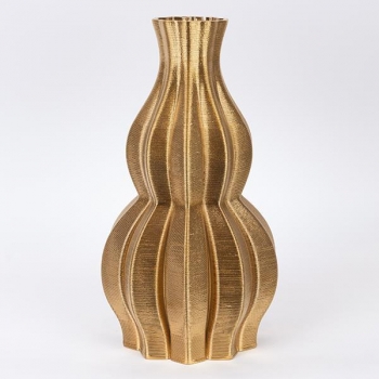 Βάζο Πορσελάνης 3D Χρυσό 19x19x35εκ. ESTHETI 752-21098