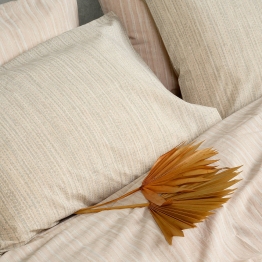 Ζεύγος Μαξιλαροθήκες Polycotton 50x70εκ. Nika Ecru-Beige Casual Line Mini Melinen 20004770