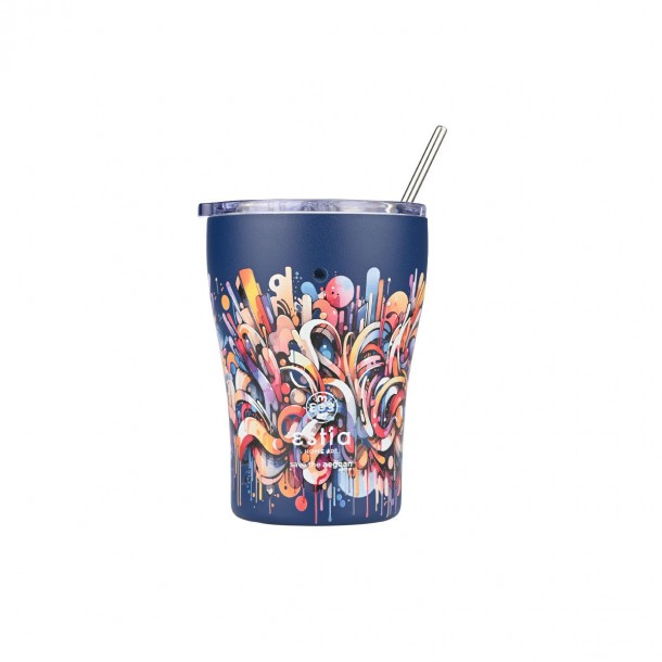 Θερμός-Ποτήρι Ανοξείδωτο Vibrant Vortex Save The Aegean Estia 350ml-9x13εκ. 01-22921