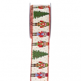 Χριστουγεννιάτικη Κορδέλα Mini Nutcracker 5,5εκ.-9μ. Κόκκινη iliadis 11257