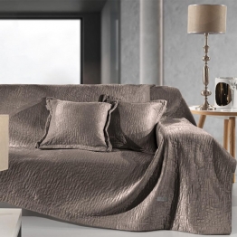 Ριχτάρι Διθέσιος 170x250εκ. Με Μαξιλαροθήκη Velvet -Polyester Avon Choco Guy Laroche