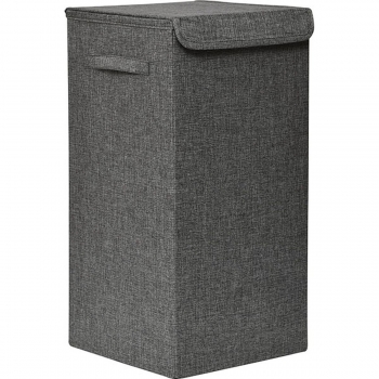 Καλάθι Απλύτων Αναδιπλούμενο MDF Γκρι Με Υφασμάτινη Επένδυση 35x35x60εκ. MRShome DS-2699000