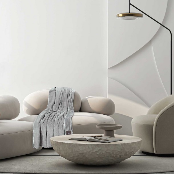 Κουβέρτα Fleece Καναπέ 130x170εκ. Essential 4439 Grey Greenwich Polo Club