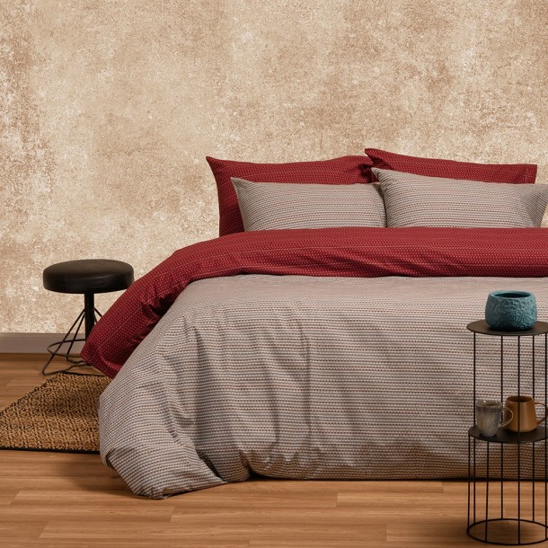 Σετ Σεντόνια Polycotton King Size 260x270εκ. Fakir Grey Casual Line Mini Melinen 20004285