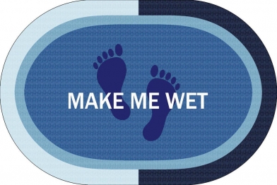 Ταπέτο Μπάνιου Αντιολισθητικό Polyester 50x70εκ. Make Me Wet Sky Blue DimCol