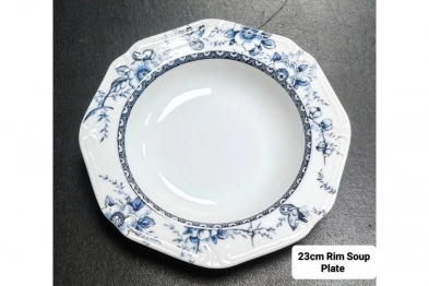 Πιάτο Βαθύ Πορσελάνης 23εκ. Tiffany Blue Oriana Ferelli PR24324B02