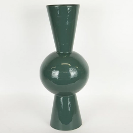 Βάζο Μεταλλικό Σκούρο Πράσινο 25x60εκ. ESTHETI 752-22053