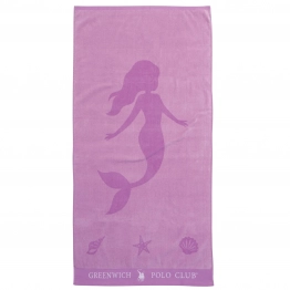 Πετσέτα Θαλάσσης Βαμβακερή 70x140εκ. Beach Towel 3765 Μωβ-Φούξια Greenwich Polo Club Junior