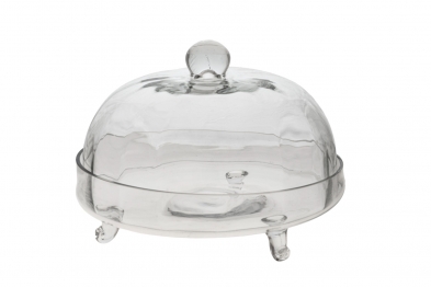 Τουρτιέρα Γυάλινη Διάφανη Με Βάση 29,5x23εκ. Zen Collection 18.6.43445-ΖΕΝ