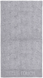 Πετσέτα Θαλάσσης Polyester-Poliammide 90x170εκ. Feel & Touch Icon Titanium