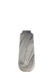 Βάζο Χειροποίητο Γυάλινο Γκρι 12,5x30εκ. Zen Collection 24.32.49830