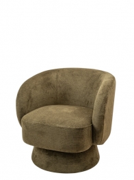 Πολυθρόνα Με Μηχανισμό Που Γυρίζει Λαδί 78x79x77εκ. Zen Collection 25.34.52269