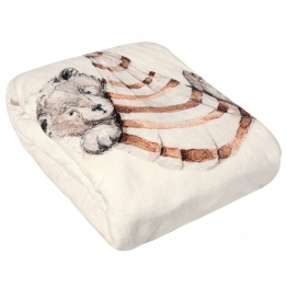 Κουβέρτα Fleece Κούνιας 110x150εκ. Essential 8850 Κρεμ-Taupe-Τερακότα Greenwich Polo Club