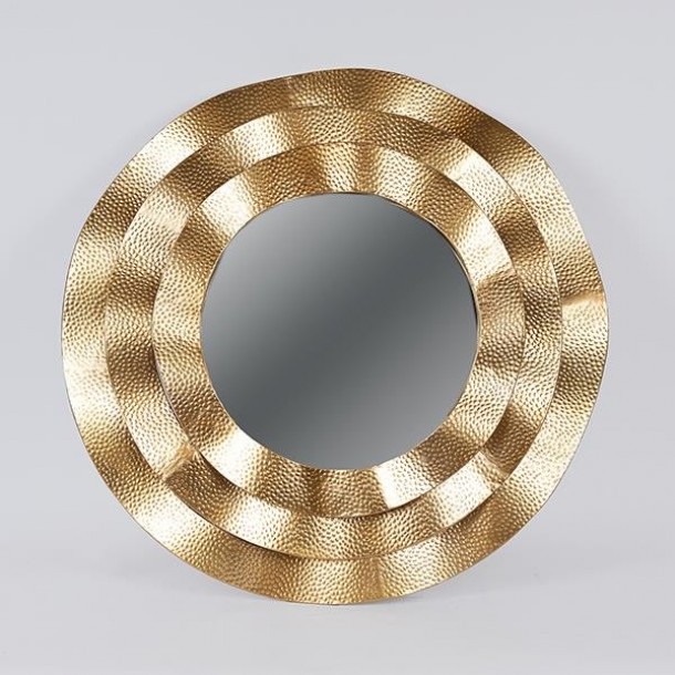 Καθρέπτης Τοίχου Μεταλλικός Χρυσός 70x3,5x70εκ. ESTHETI 751-11049