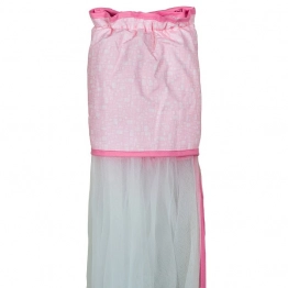 Κουνουπιέρα Λίκνου Nylon-Βαμβακερή 160x360εκ. Elephant Ροζ 85221