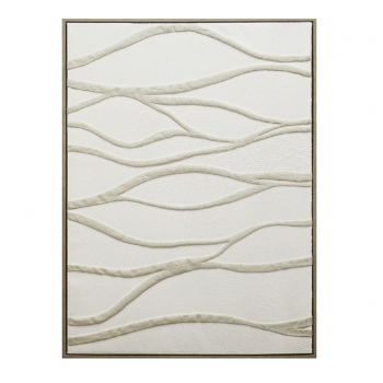 Πίνακας Καμβάς Mdf-Ps Plastic Λευκός-Μπεζ ESPIEL 60x80εκ. FAL310