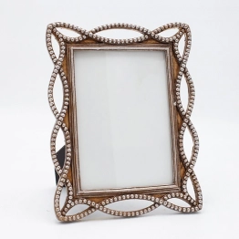 Κορνίζα Polyresin Με Πέρλες Μπρονζέ 15x20εκ. ESTHETI 815-00068