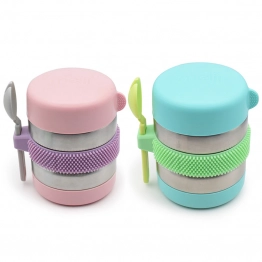 Θερμός Φαγητού Με Πιρούνι Fidget 300ml Μπλε Melii MEL21050