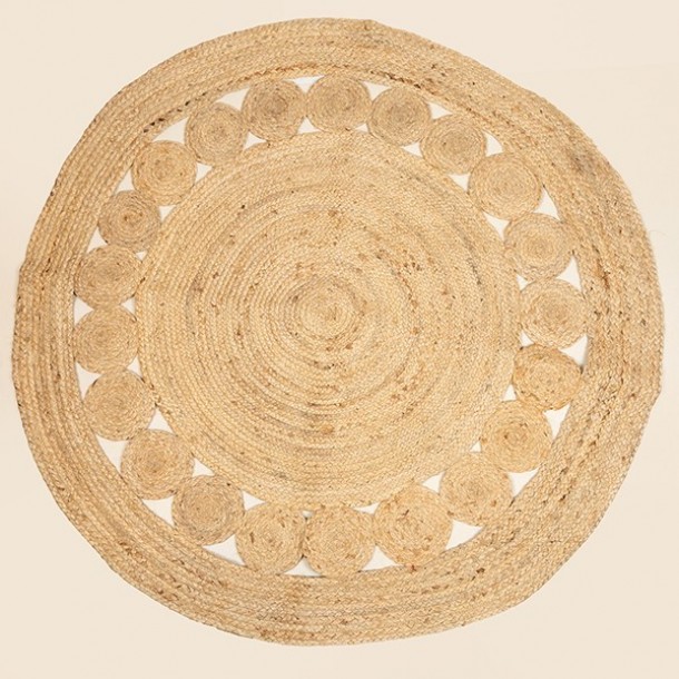 Χαλί Jute Στρογγυλό 120εκ. Natural ESTHETI 817-40001