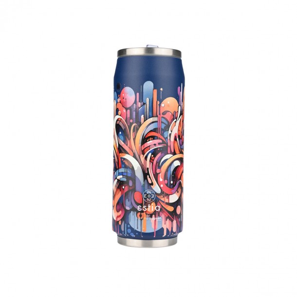 Θερμός-Ποτήρι Ανοξείδωτο Vibrant Vortex Save The Aegean Estia 500ml-7x19εκ. 01-22662
