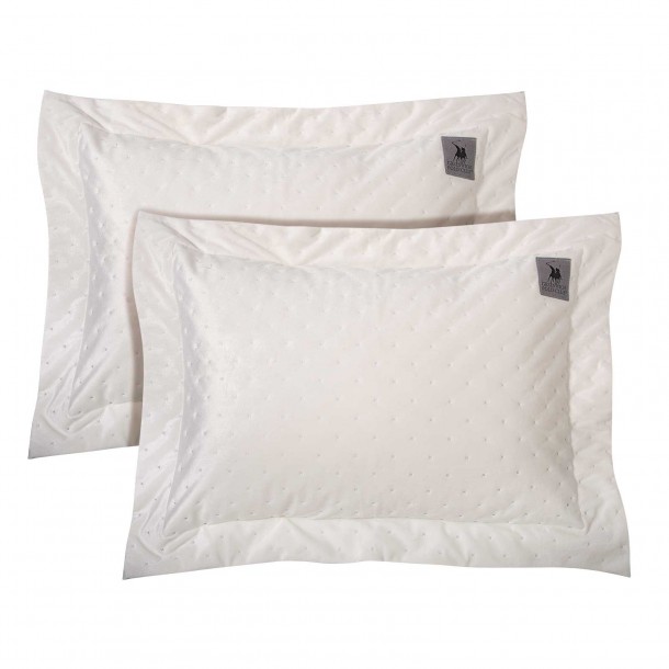 Ζεύγος Μαξιλαροθήκες Microfiber 50x70+7εκ. Classic 3429 Λευκό Greenwich Polo Club