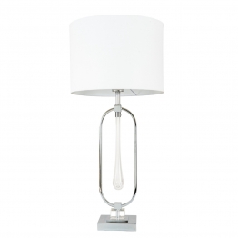 Φωτιστικό Επιτραπέζιο Ασημί-Λευκό 36x68εκ. Zen Collection 24.12.49897