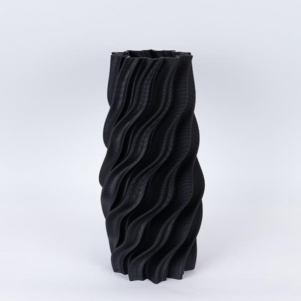 Βάζο Πορσελάνης 3D Μαύρο 18x19x39εκ. ESTHETI 752-21100